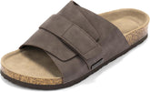 FITORY Mens Soft Footbed Sandals,Cork Slides with Adjustable Straps Size 7-13.5